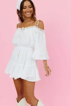 Rompers>Hello Molly Floating Above Romper White