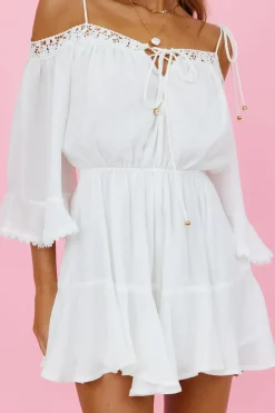 Rompers>Hello Molly Floating Above Romper White