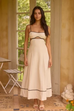 Wedding Guest Dresses|Vacation Dresses>Hello Molly Floating Orchid Maxi Dress White
