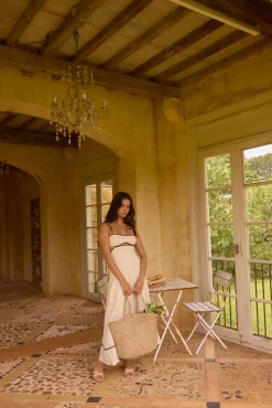 Wedding Guest Dresses|Vacation Dresses>Hello Molly Floating Orchid Maxi Dress White