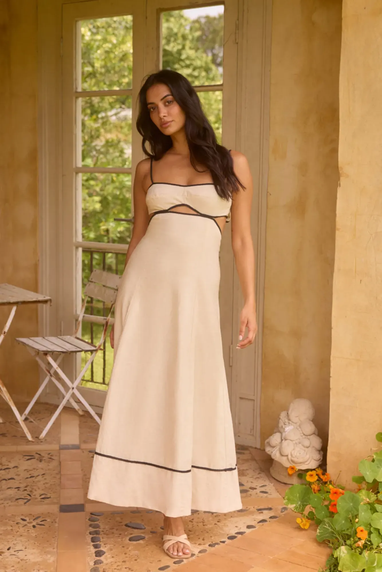 Wedding Guest Dresses|Vacation Dresses>Hello Molly Floating Orchid Maxi Dress White