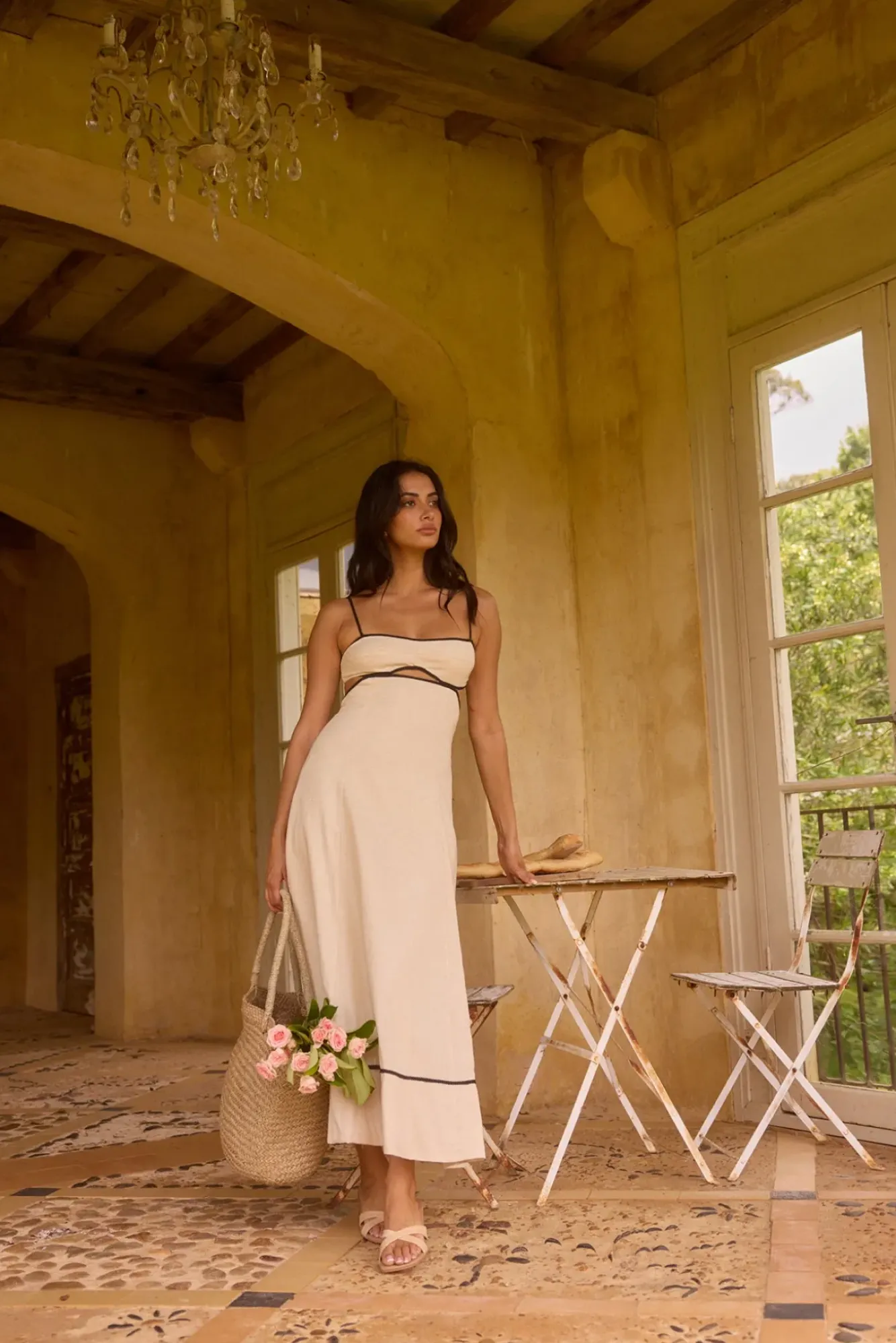 Wedding Guest Dresses|Vacation Dresses>Hello Molly Floating Orchid Maxi Dress White