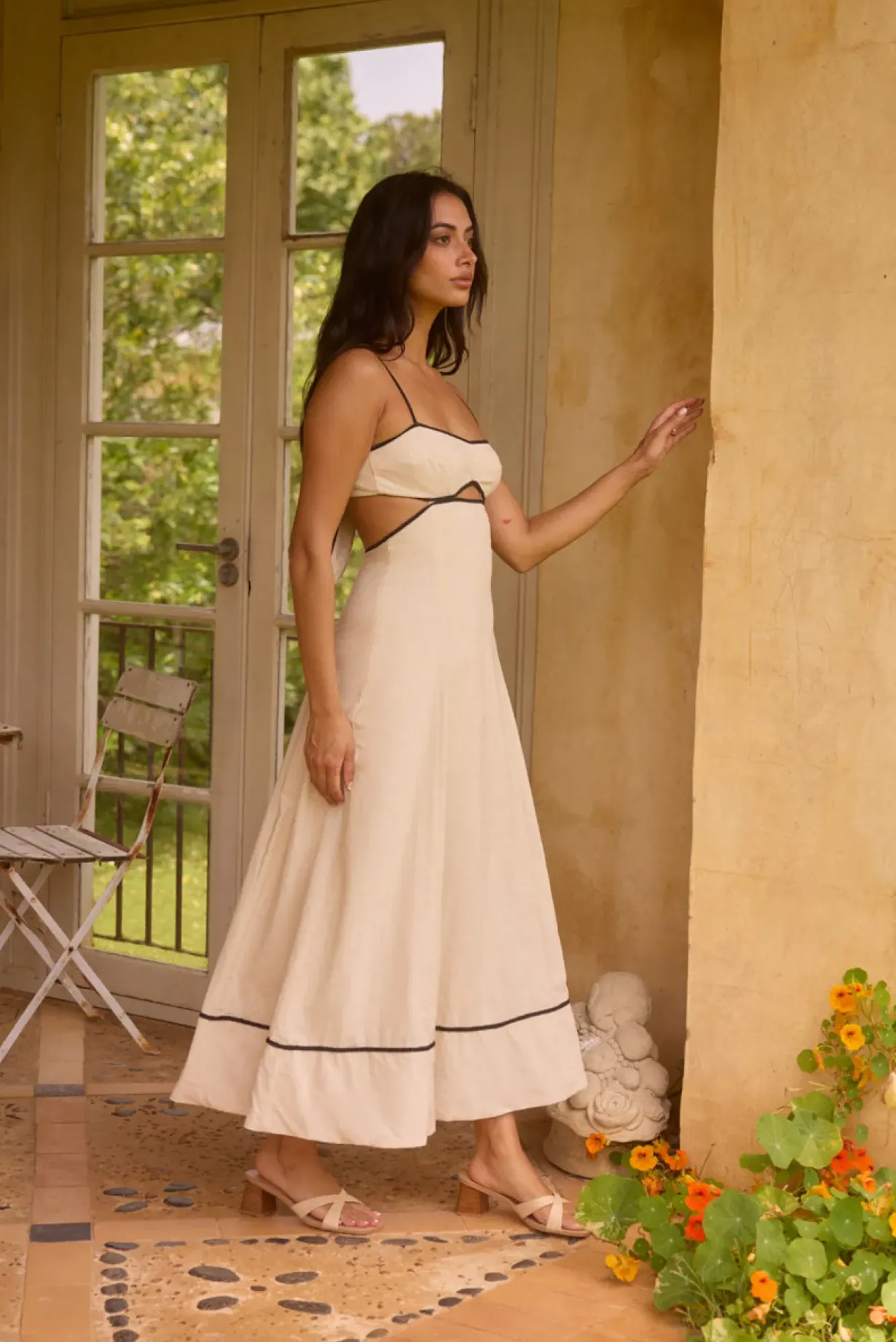 Wedding Guest Dresses|Vacation Dresses>Hello Molly Floating Orchid Maxi Dress White