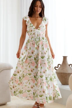 Cocktail Dresses|Vacation Dresses>Hello Molly Floral Cascade Maxi Dress