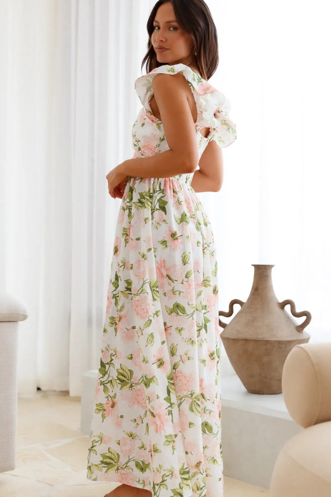 Cocktail Dresses|Vacation Dresses>Hello Molly Floral Cascade Maxi Dress