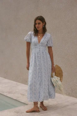 Brunch Dresses|Casual Dresses>Hello Molly Floral Dreams Maxi Dress Blue