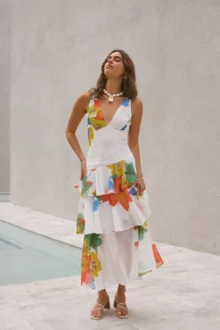 Cocktail Dresses|Summer Dresses>Hello Molly Floral Dreams Maxi Dress Multi