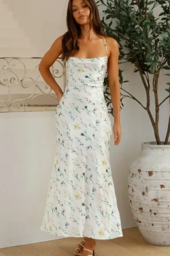 Cocktail Dresses|Date Night Dresses>Hello Molly Floral Fairy Maxi Dress White