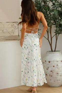 Cocktail Dresses|Date Night Dresses>Hello Molly Floral Fairy Maxi Dress White