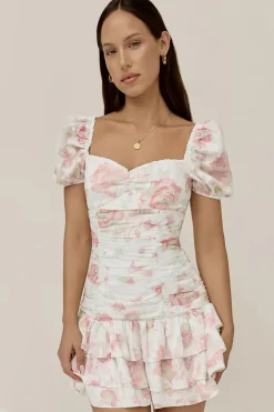 Spring Break Dresses|Date Night Dresses>Hello Molly Flora’s Dream Mini Dress White