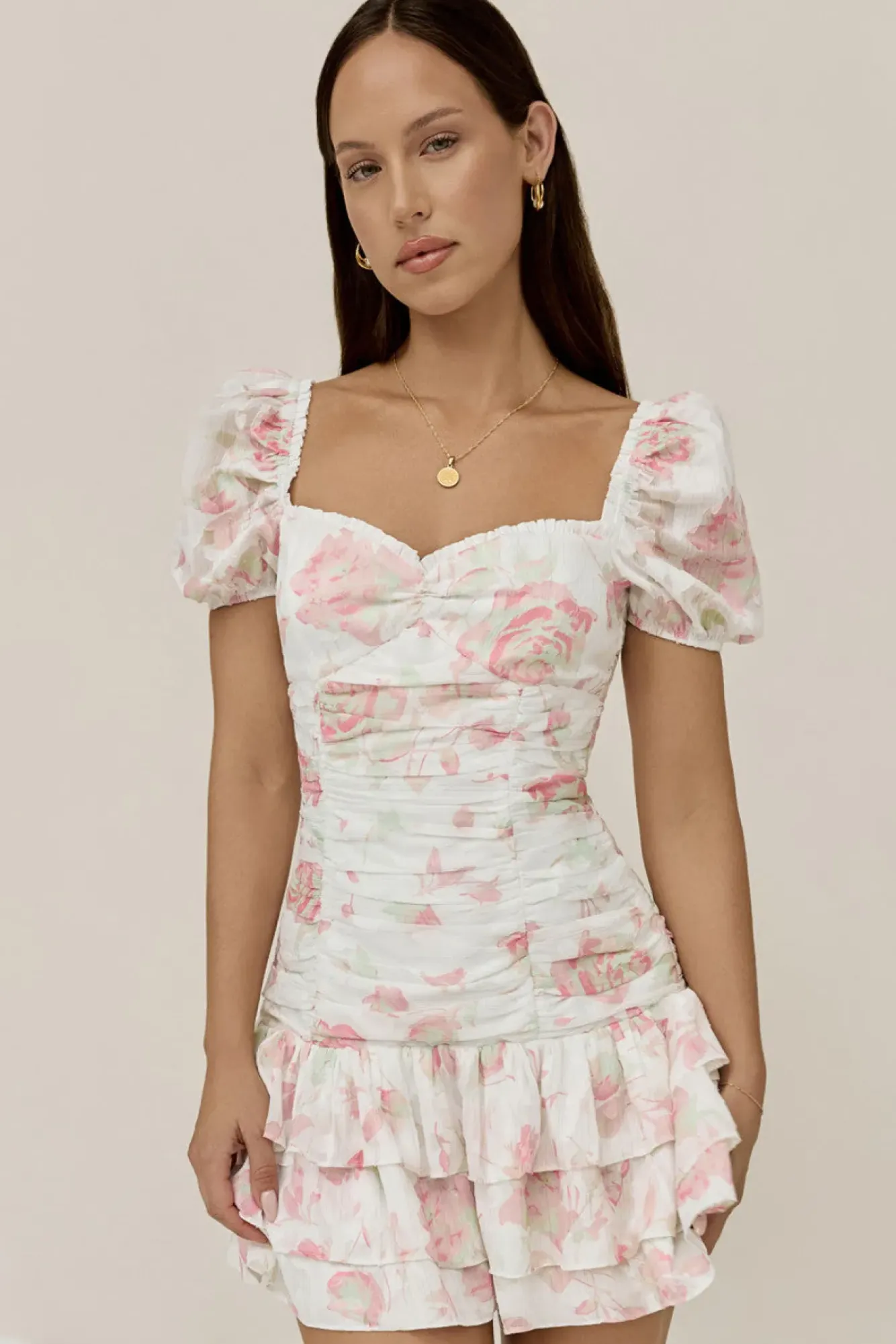 Spring Break Dresses|Date Night Dresses>Hello Molly Flora’s Dream Mini Dress White