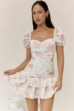 Spring Break Dresses|Date Night Dresses>Hello Molly Flora’s Dream Mini Dress White
