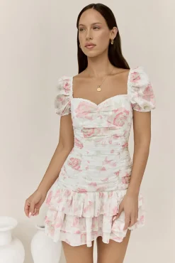 Spring Break Dresses|Date Night Dresses>Hello Molly Flora’s Dream Mini Dress White