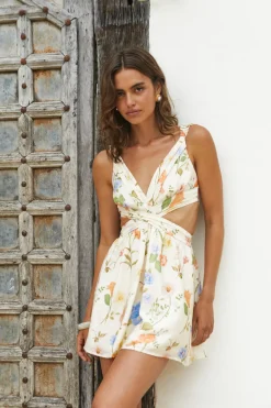 Vacation Dresses|Brunch Dresses>Hello Molly Florence Mini Dress White