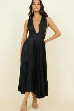 Maxi Dresses>Hello Molly Florentina Maxi Dress Black