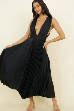 Maxi Dresses>Hello Molly Florentina Maxi Dress Black