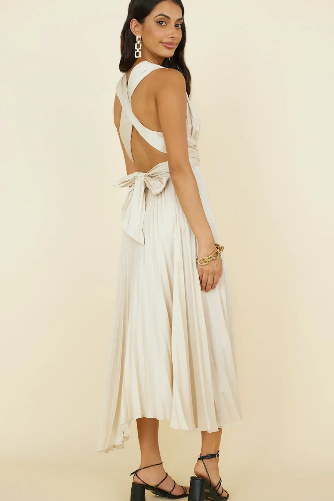 Wedding Guest Dresses|Formal Dresses>Hello Molly Florentina Midi Dress Champagne