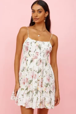 Casual Dresses|Mini Dresses>Hello Molly Flower Picking Dress White