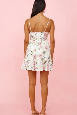 Casual Dresses|Mini Dresses>Hello Molly Flower Picking Dress White