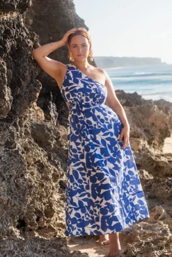 Casual Dresses|Maxi Dresses>Hello Molly Flowers Bloom Maxi Dress Blue