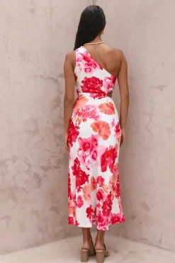 Cocktail Dresses|Brunch Dresses>Hello Molly Flowers In Your Hair Maxi Dress Pink