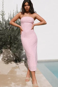 Vacation Dresses|Date Night Dresses>Hello Molly Fluttering Dreams Midi Dress Pink
