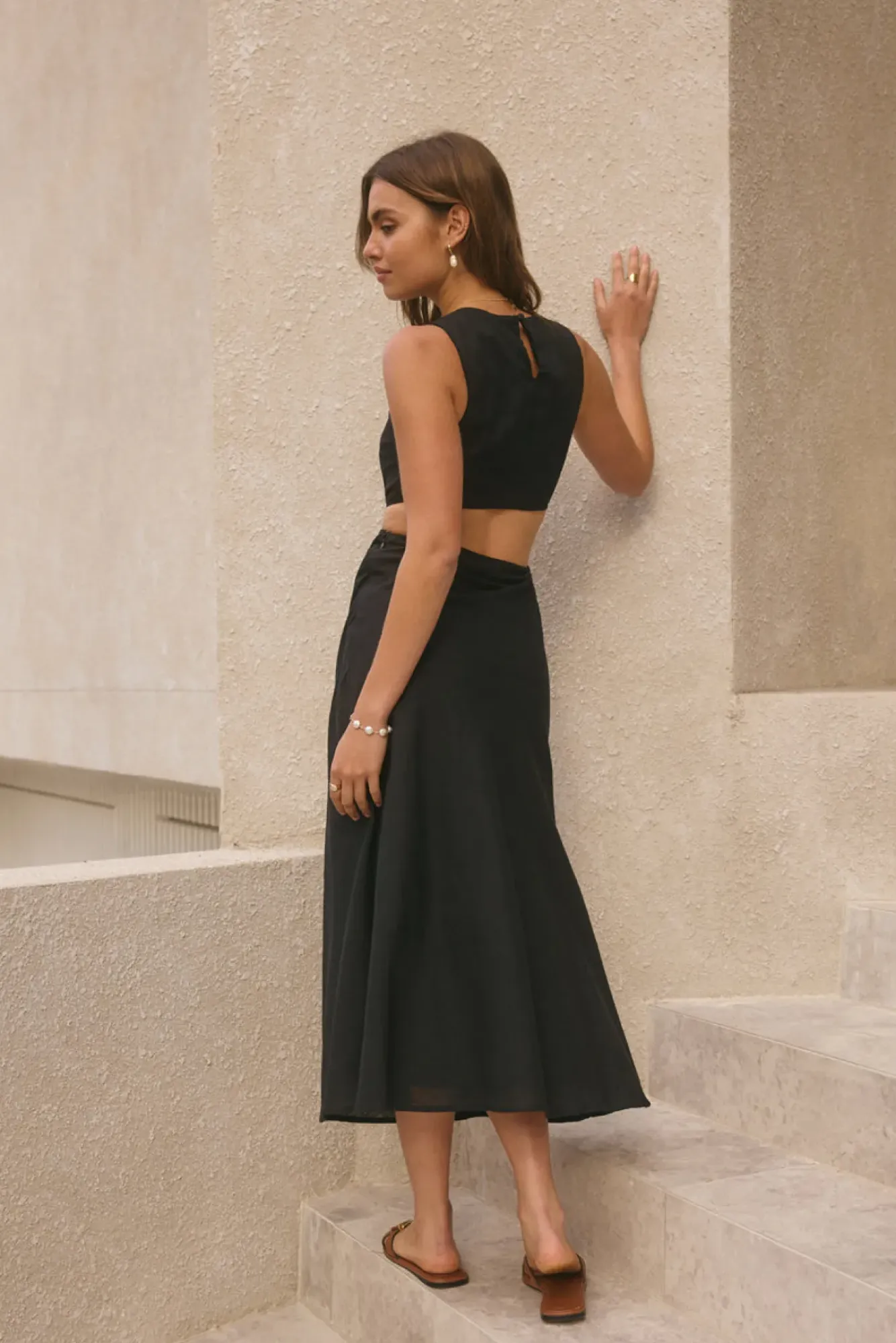 Vacation Dresses|Brunch Dresses>Hello Molly Fluttering Hearts Maxi Dress Black