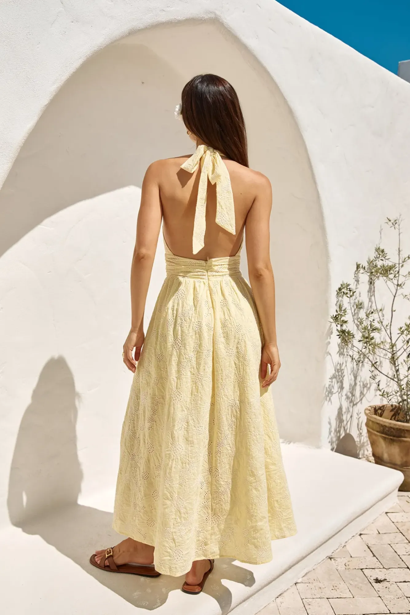 Wedding Guest Dresses|Cocktail Dresses>Hello Molly Fly Away Halter Maxi Dress Yellow
