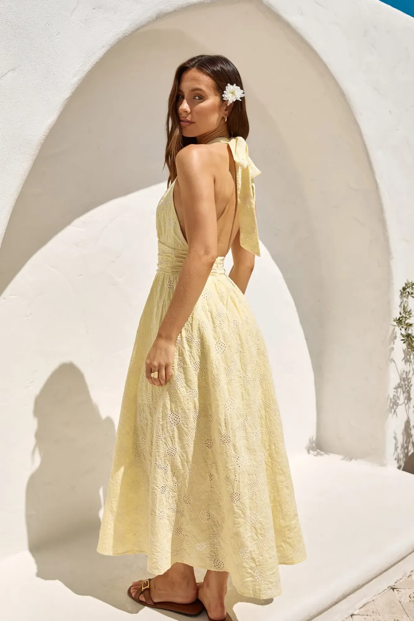 Wedding Guest Dresses|Cocktail Dresses>Hello Molly Fly Away Halter Maxi Dress Yellow