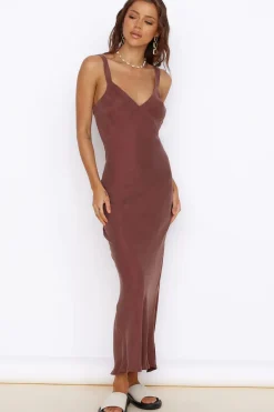Date Night Dresses|Brunch Dresses>Hello Molly Following My Heart Maxi Dress Brown