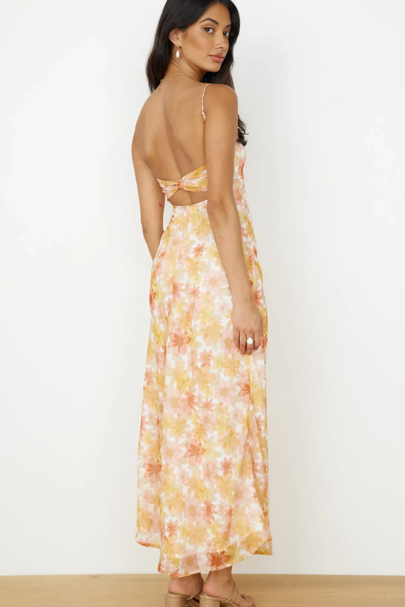 Vacation Dresses|Spring Break Dresses>Hello Molly Follow You Anywhere Maxi Dress Orange