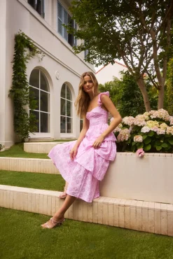 Vacation Dresses|Date Night Dresses>Hello Molly Fonder Moments Maxi Dress Pink