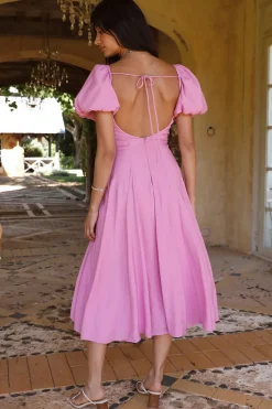 Brunch Dresses|Casual Dresses>Hello Molly Force of Habit Midi Dress Pink