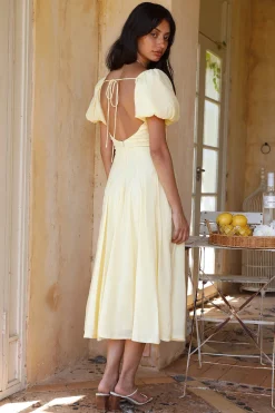 Brunch Dresses|Casual Dresses>Hello Molly Force of Habit Midi Dress Yellow