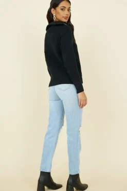 Jumpers|Cropped>Hello Molly Forever More Knit Black