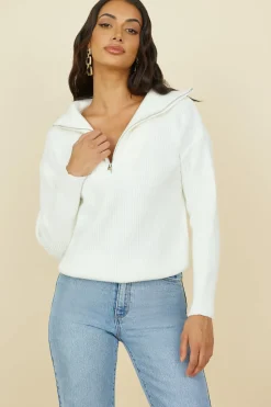 Jumpers|Cropped>Hello Molly Forever More Knit White