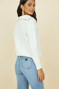 Jumpers|Cropped>Hello Molly Forever More Knit White