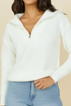 Jumpers|Cropped>Hello Molly Forever More Knit White