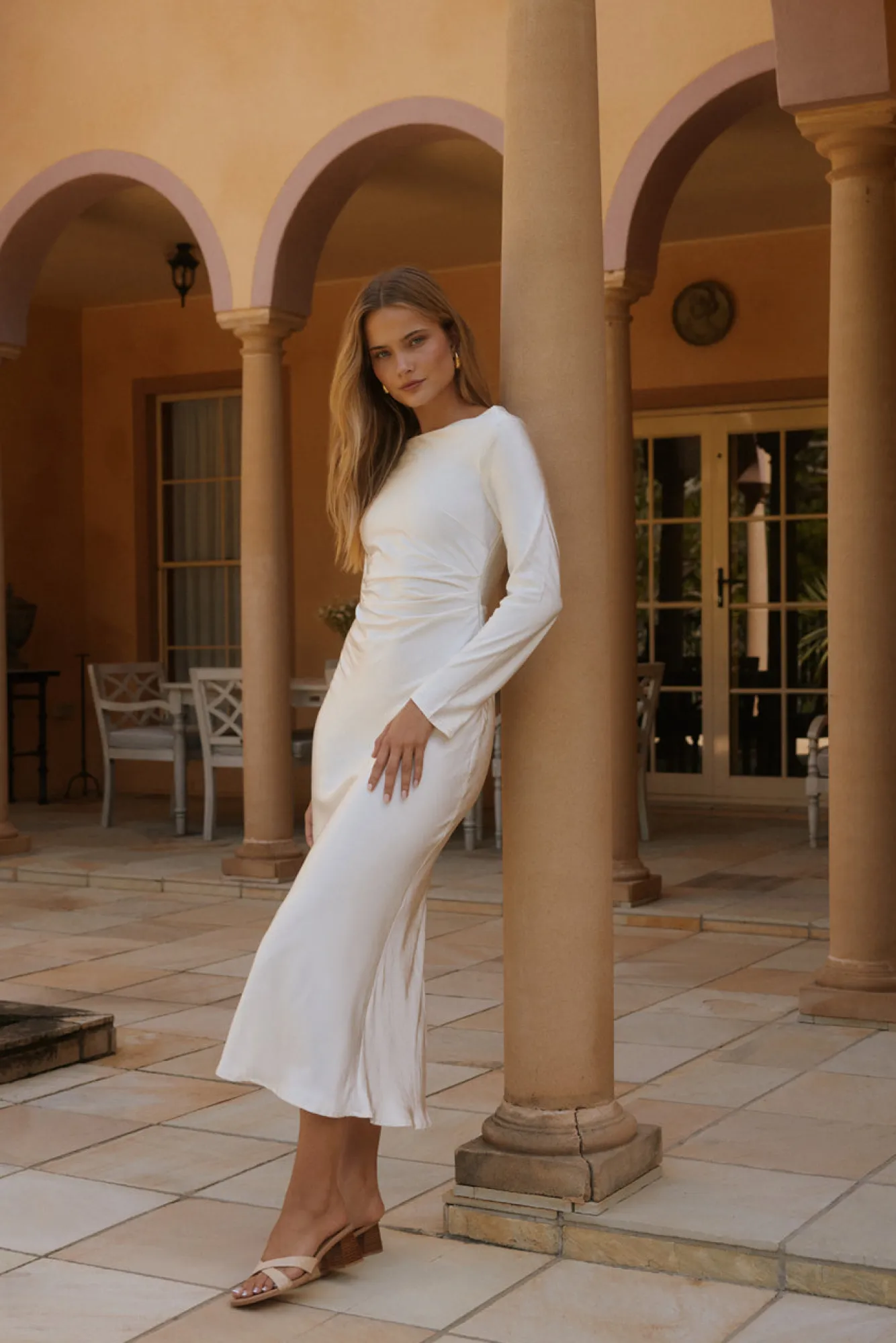 Maxi Dresses>Hello Molly Forget Me Not Maxi Dress Cream