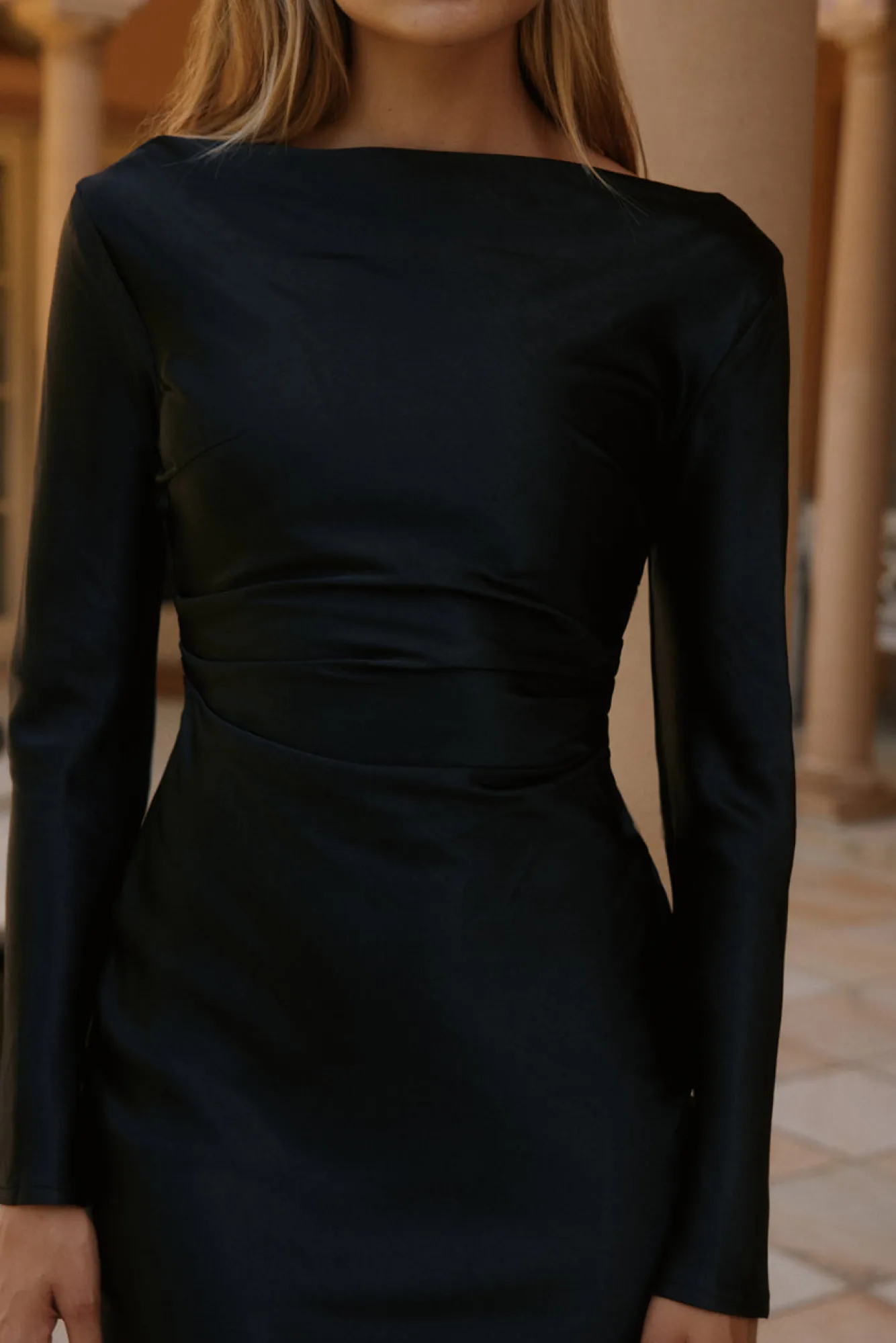 Maxi Dresses>Hello Molly Forget Me Not Satin Maxi Dress Black