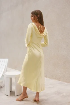 Wedding Guest Dresses|Formal Dresses>Hello Molly Forget Me Not Satin Maxi Dress Butter