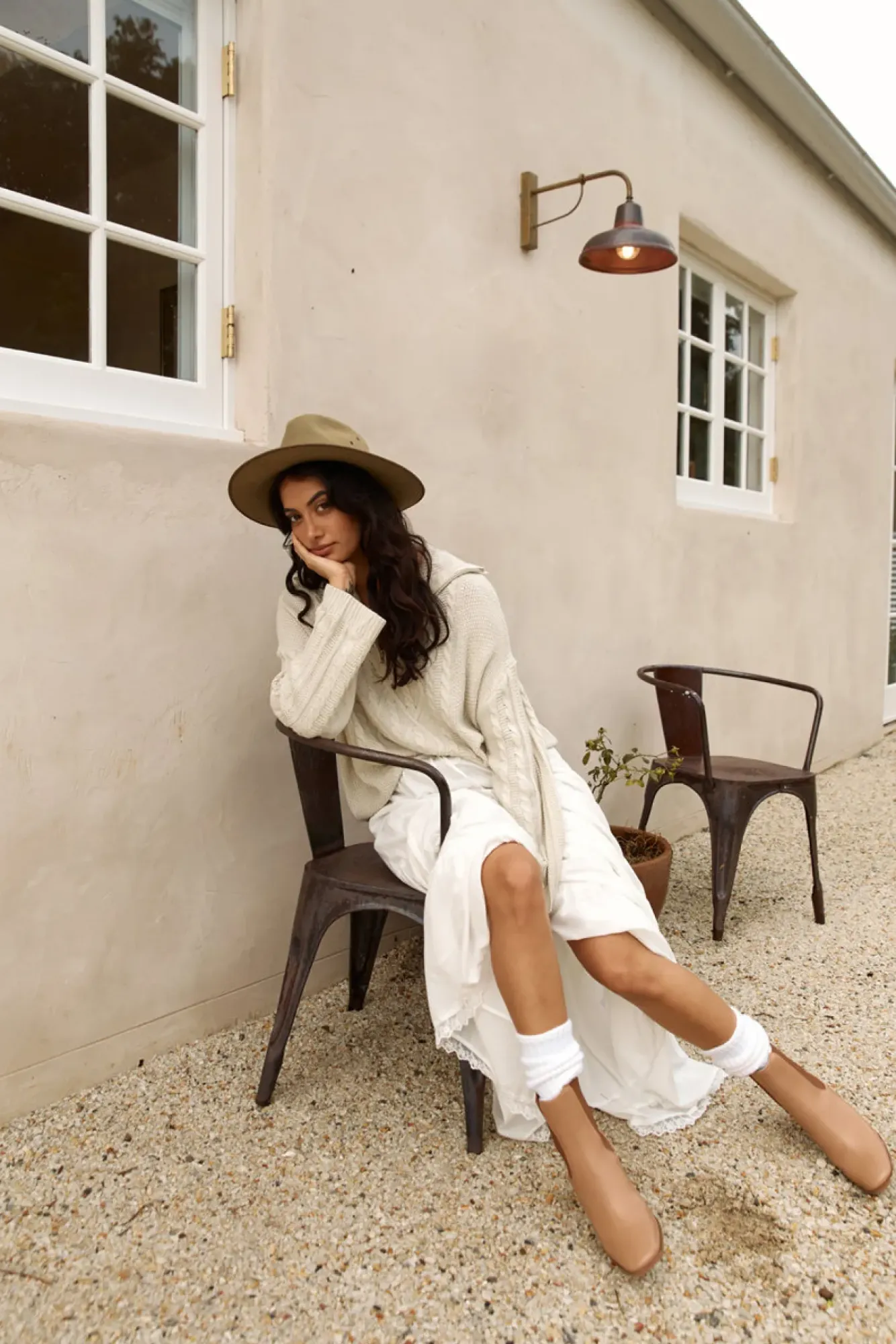 Long Sleeve|Cropped>Hello Molly For Real Knit Jumper Beige