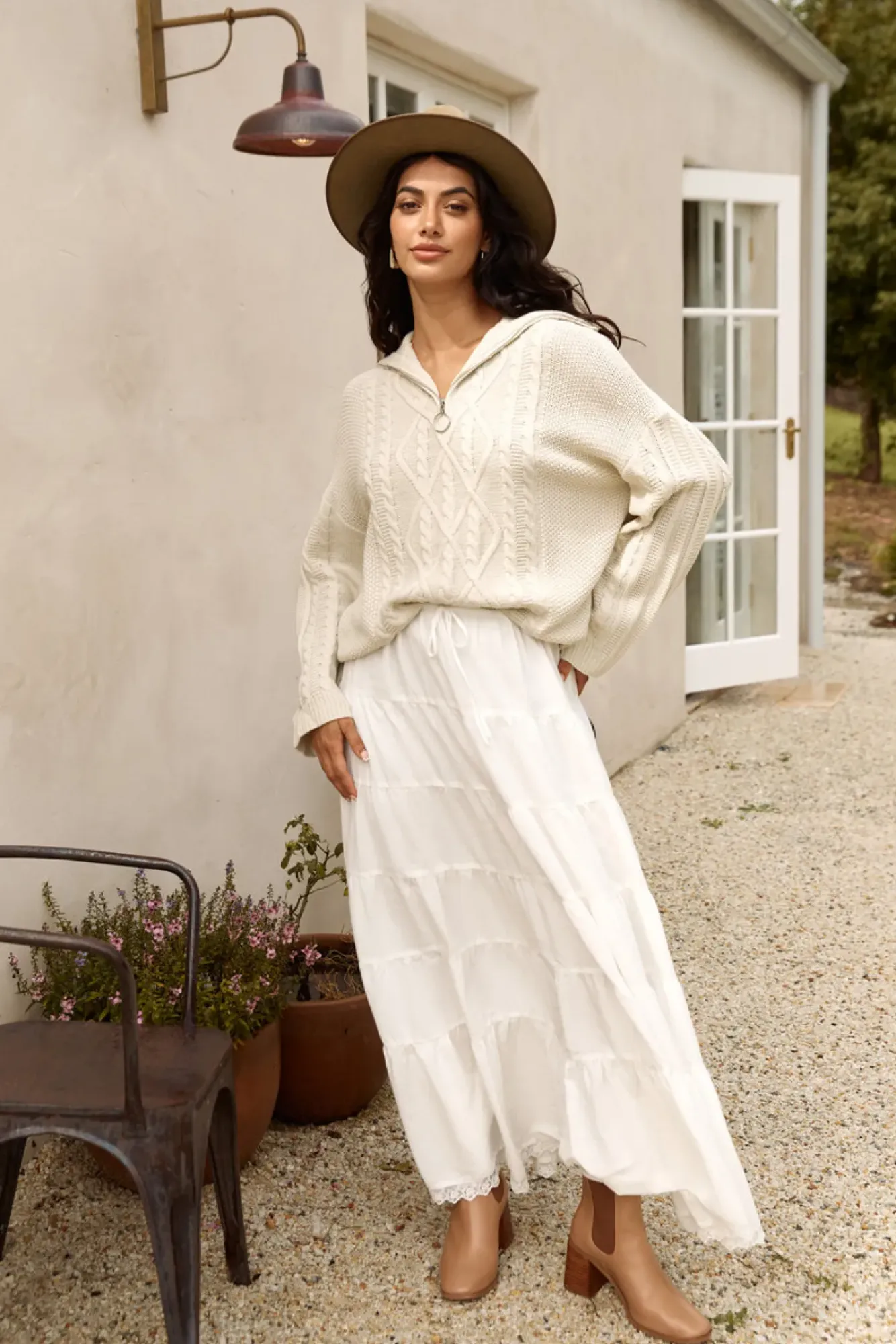 Long Sleeve|Cropped>Hello Molly For Real Knit Jumper Beige