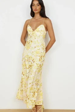 Vacation Dresses|Date Night Dresses>Hello Molly For The Taking Maxi Dress Yellow