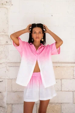 Two-Piece Shorts Set>Fortunate One Adore You Set Pink