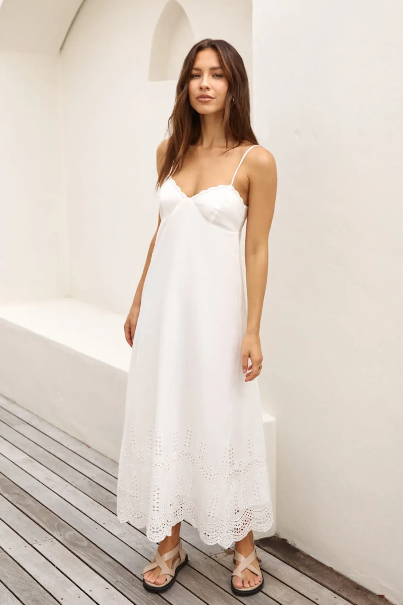 Vacation Dresses|Spring Break Dresses>Fortunate One Angelic Maxi Dress White
