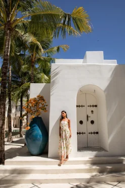 Vacation Dresses|Brunch Dresses>Fortunate One Bellissima Strapless Maxi Dress Pink