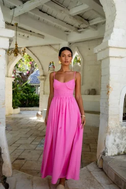 Brunch Dresses|Summer Dresses>Fortunate One Blushing Lovers Maxi Dress Pink