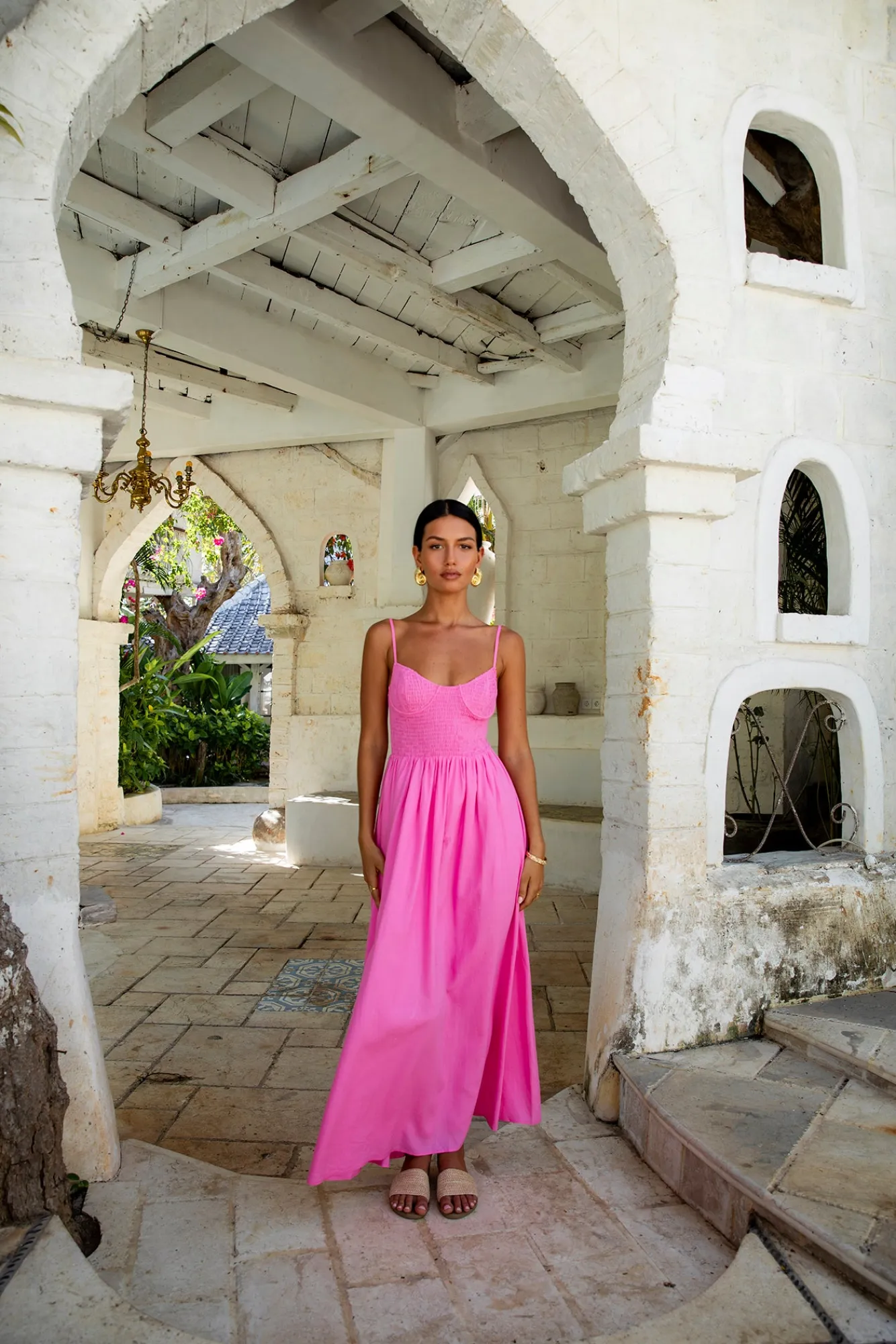 Brunch Dresses|Summer Dresses>Fortunate One Blushing Lovers Maxi Dress Pink