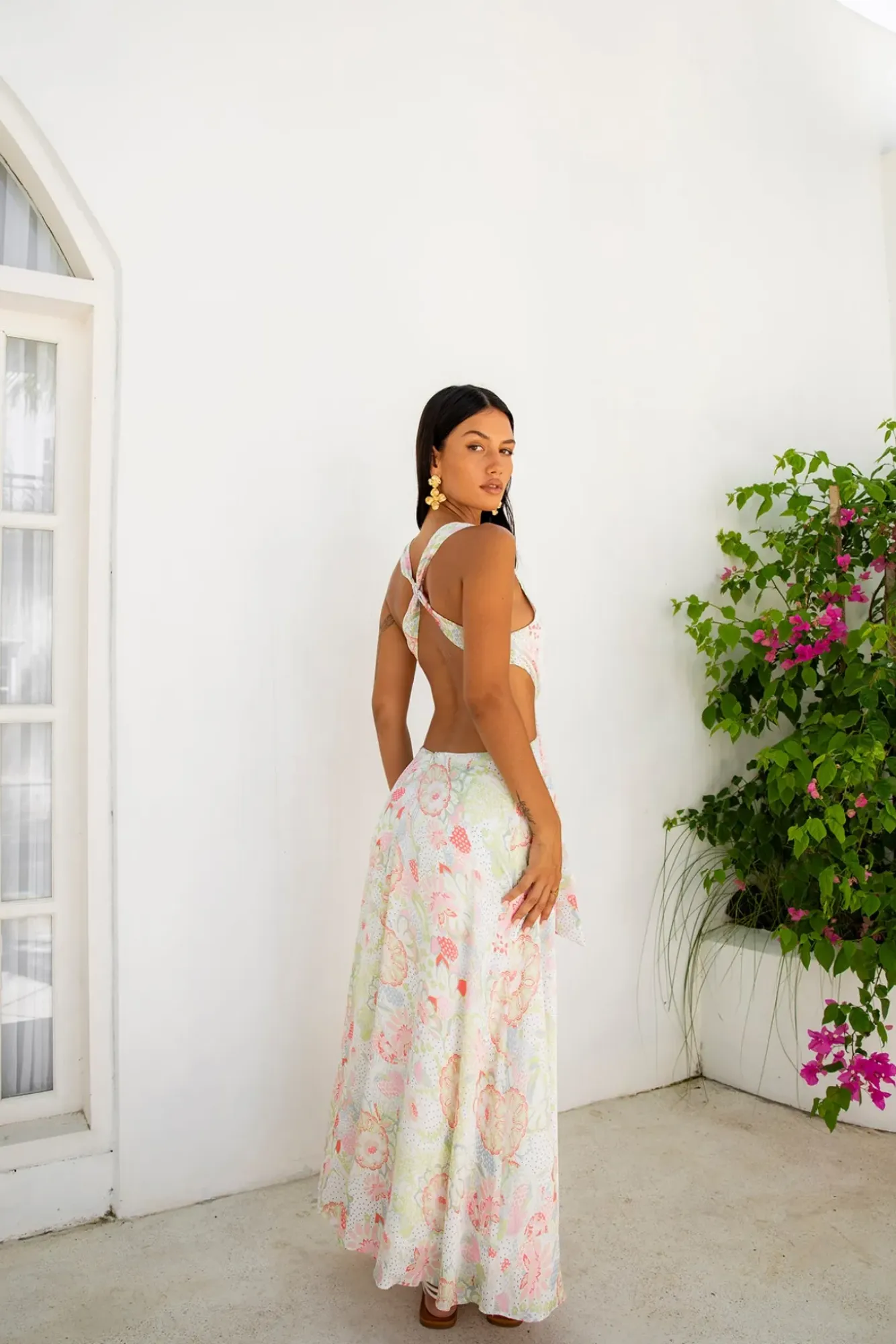 Brunch Dresses|Multipattern Dresses>Fortunate One Clear Skies Maxi Dress Multi